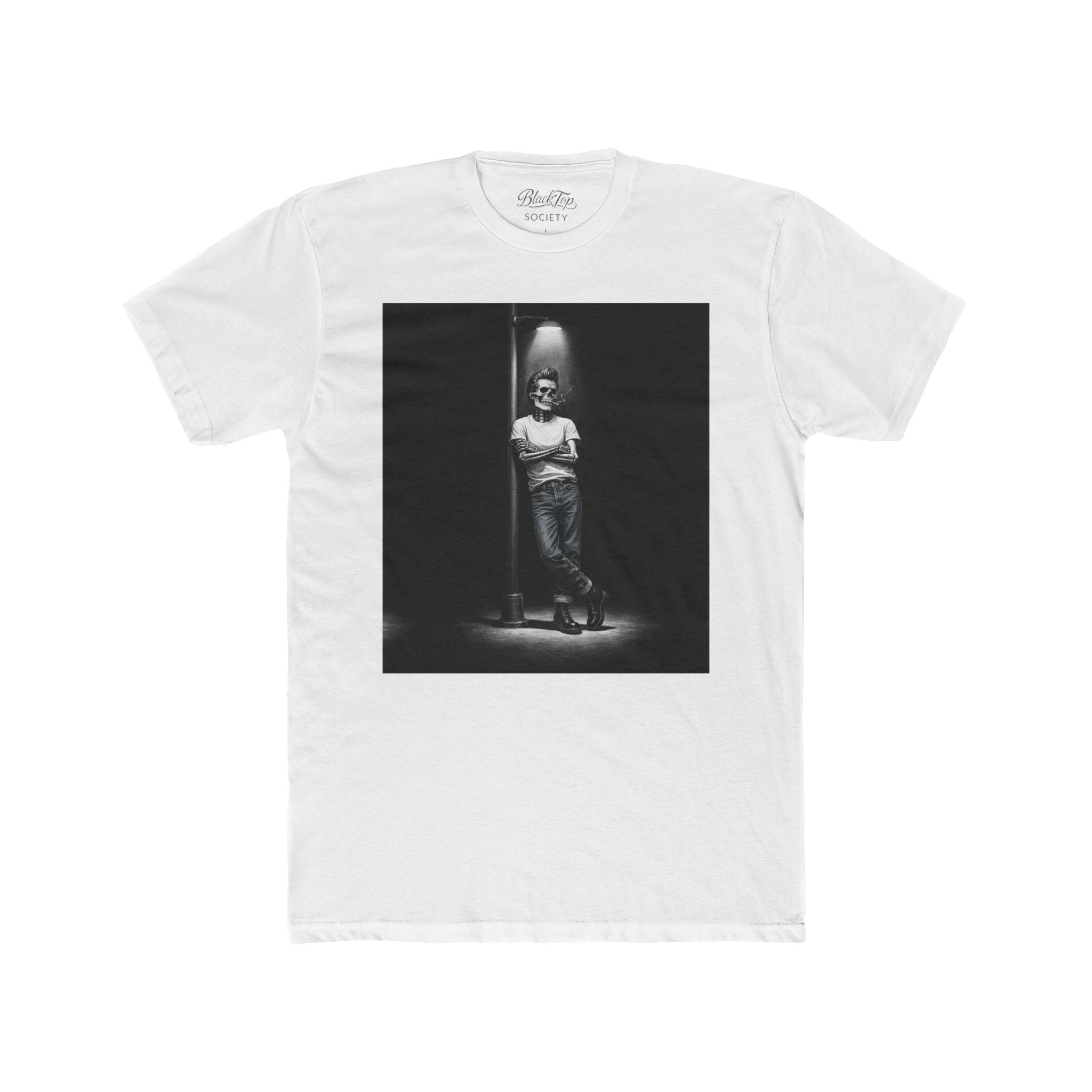 BlackTop Society Tee — Vintage Street Portrait Graphic T-Shirt