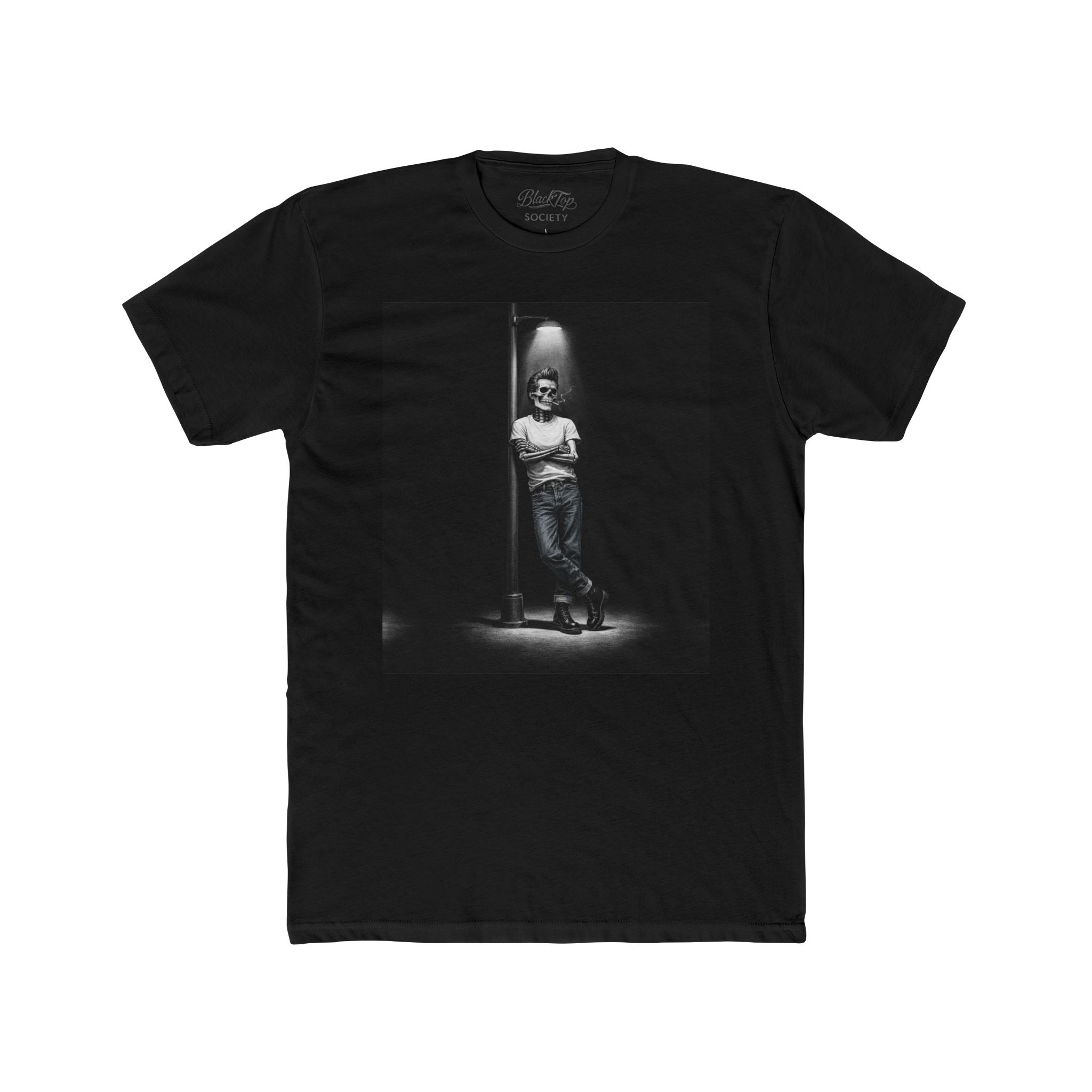 BlackTop Society Tee — Vintage Street Portrait Graphic T-Shirt