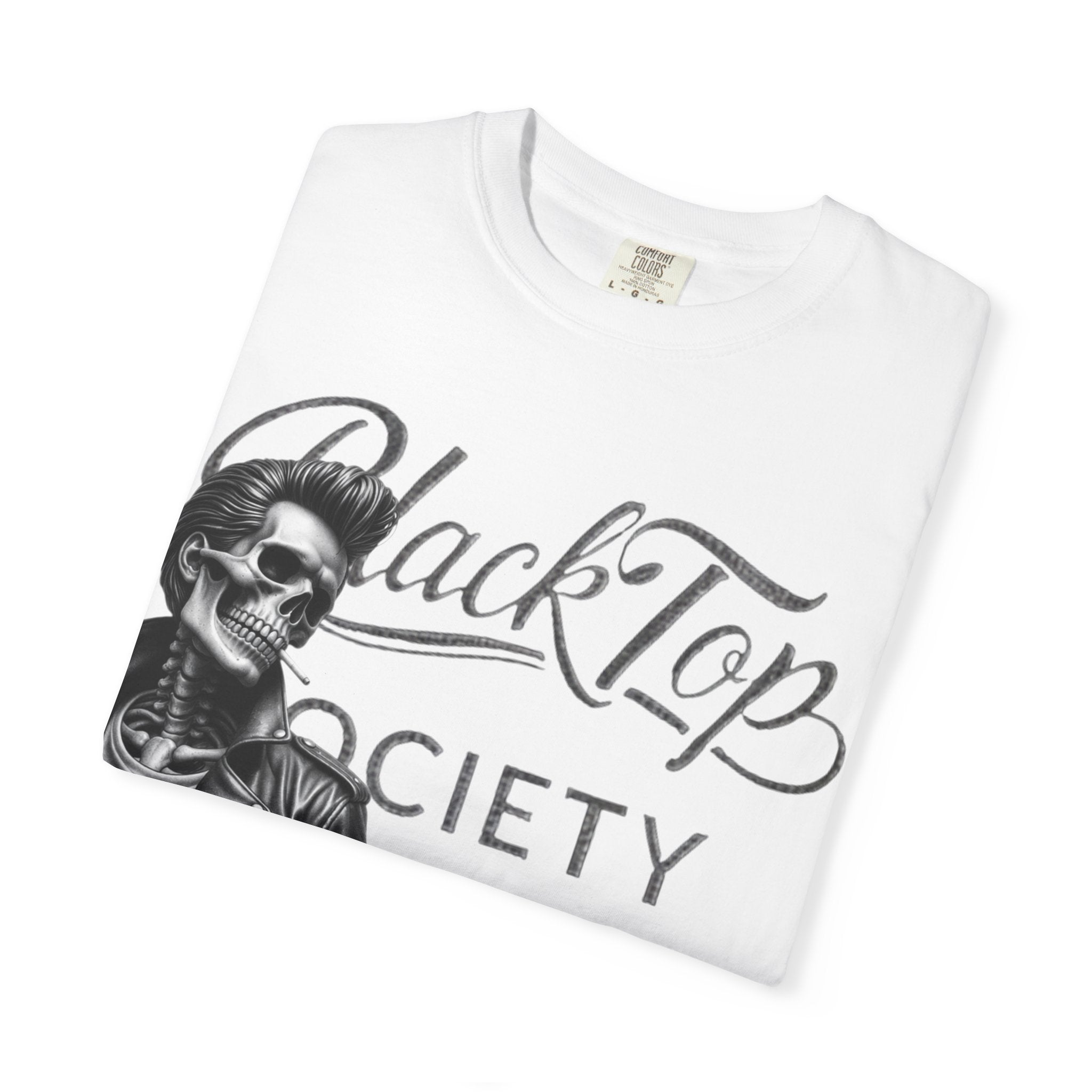 Black Top Society T-Shirt — Vintage graffic