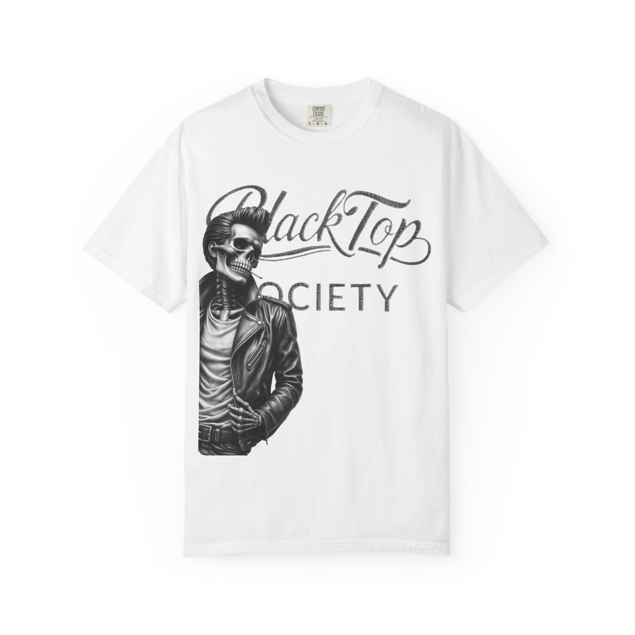 Black Top Society T-Shirt — Vintage graffic