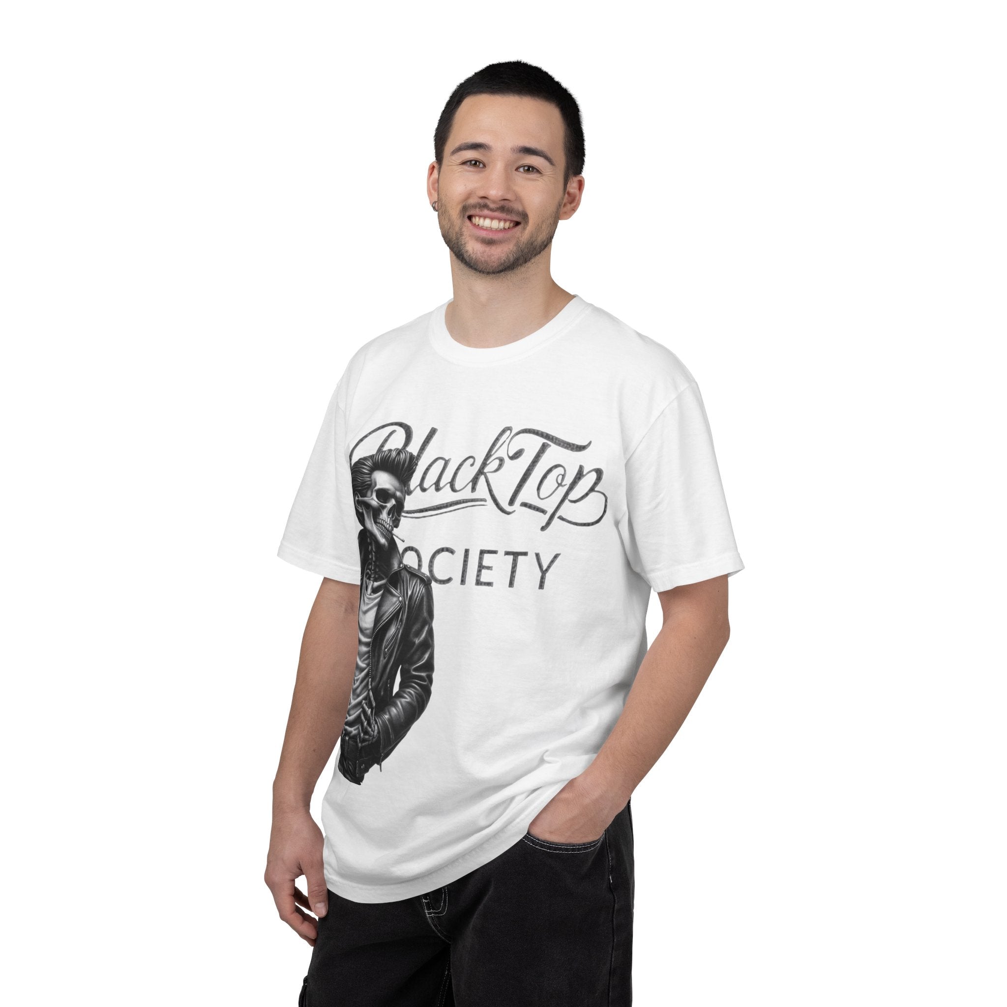 Black Top Society T-Shirt — Vintage graffic